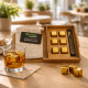 Кубики для віскі Moltis Relax Whiskey Stones Original Wood 6 шт з металу у золотому кольорі 