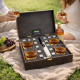 Набір для віскі— 4 склянки, металеві кубики для охолодження, дерев’яна подарункова коробка