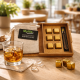 Кубики для віскі Moltis Relax Whiskey Stones Original Wood 6 шт з металу у золотому кольорі MBG - 10509