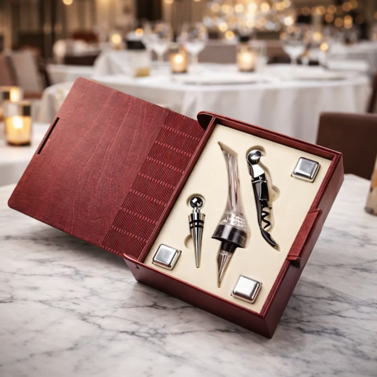 Ексклюзивний винний набір  у дерев’яній книзі