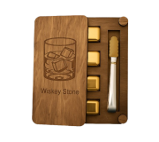 Кубики для віскі в дерев’яній коробці