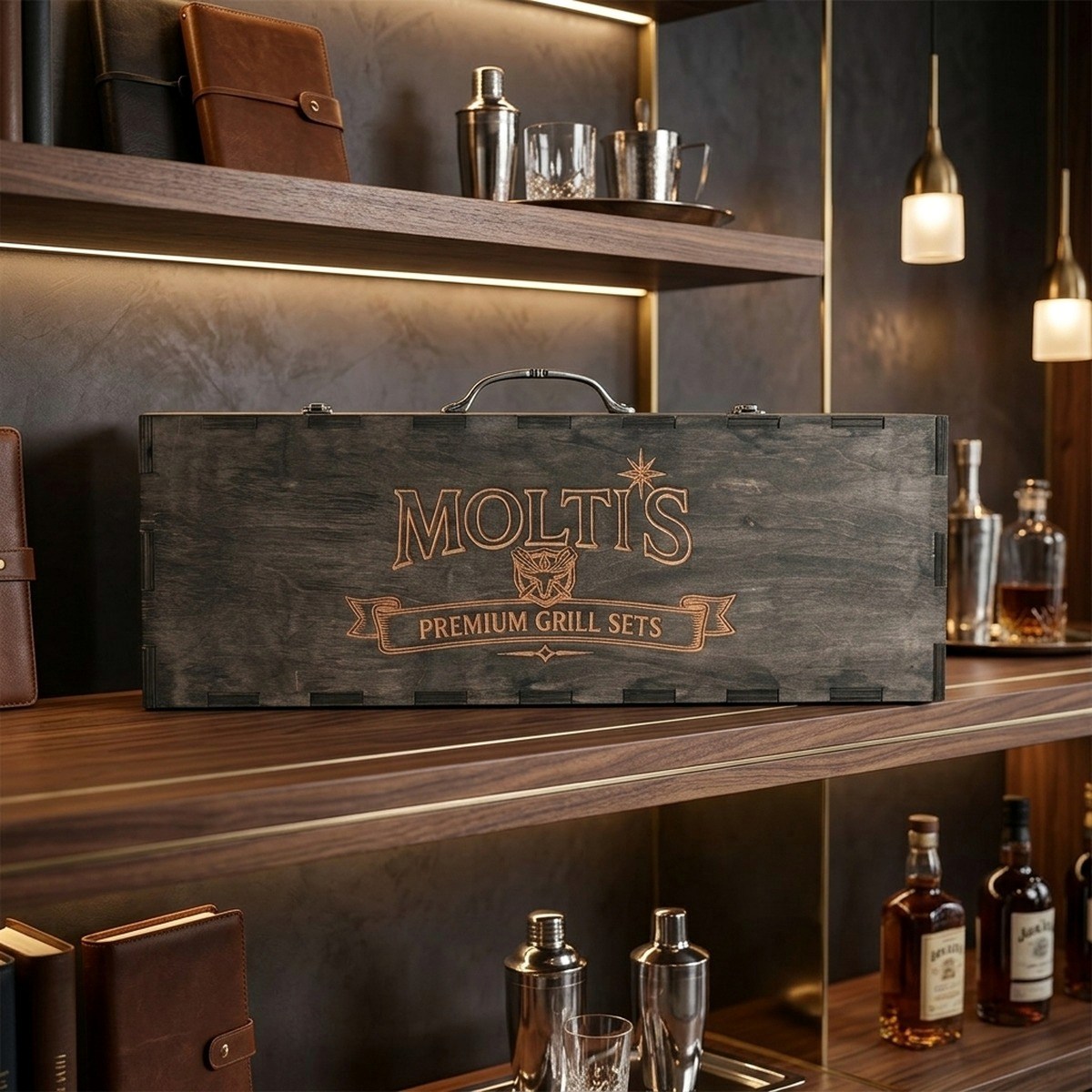 Molti's Premium Grill Sets — подарунковий набір у гравійованому кейсі MT-10990
