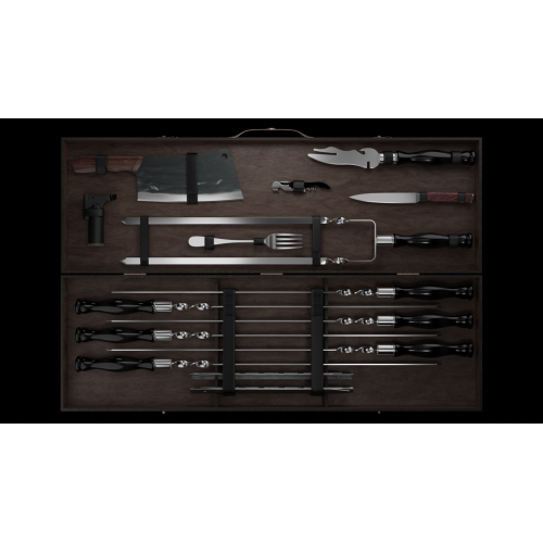 Шашличний набір для гриля та барбекю MT-10536 Темний