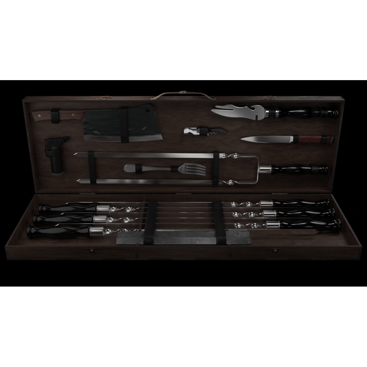 Шашличний набір для гриля та барбекю MT-10536 Темний