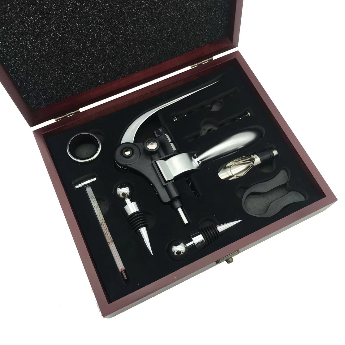 Великий подарунковий набір UNI на 9 предметів у дерев'яному кейсі. Цинковий сплав