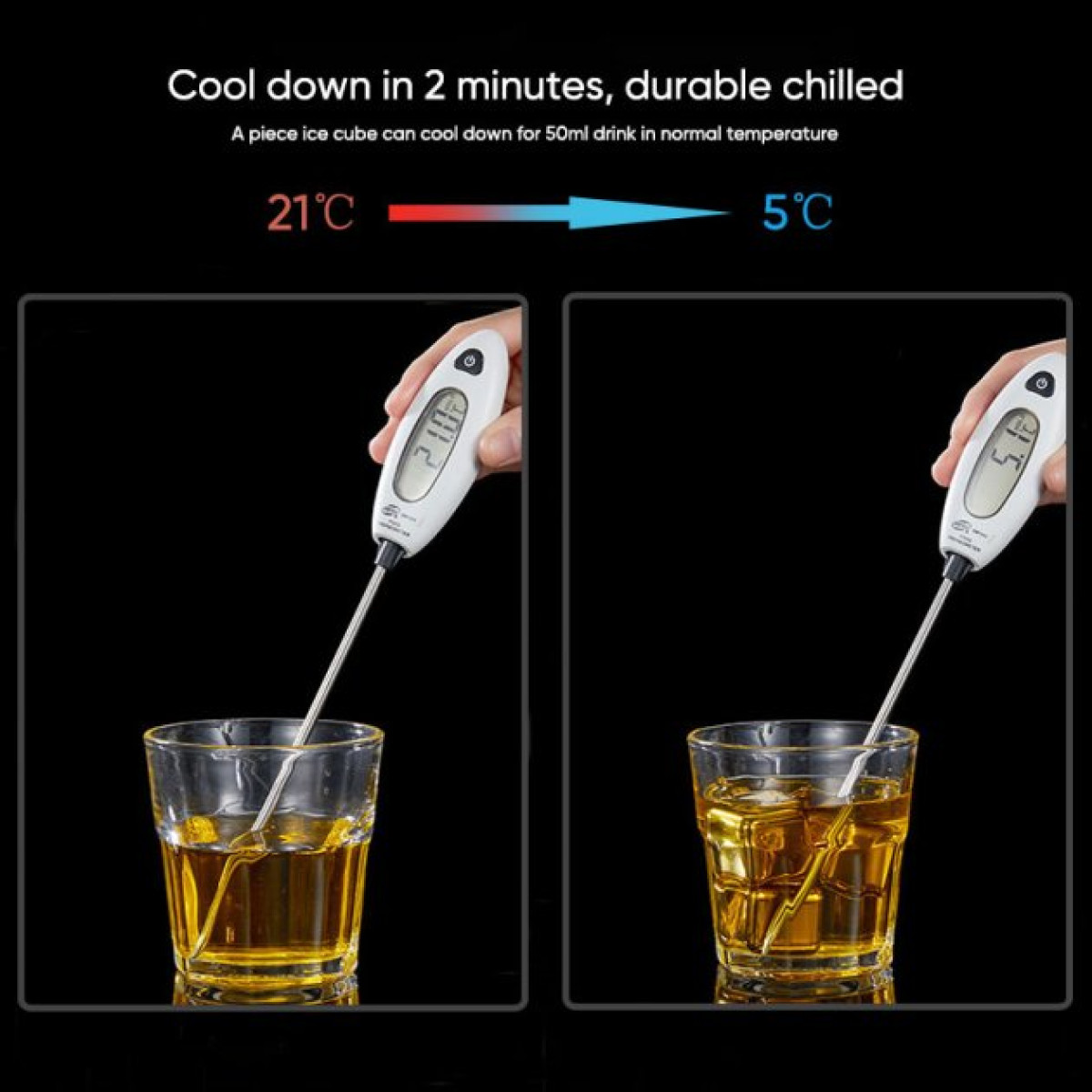 Кубики для віскі та інших напоїв Moltis 12 шт металеві Золото + щипці Whiskey Stones Gold