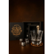 Подарунковий віскі-набір Moltis Saxum Premium з келихом, щипцями, мішечком, підставкою та 5 охолоджувальними кубиками (MR-1022)