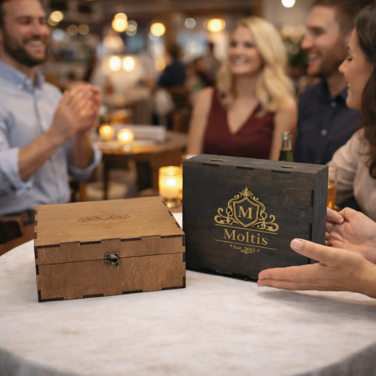 Подарункові набори Moltis Relax Whisky Stones для чоловіків, Quadro 8 шт каменів 