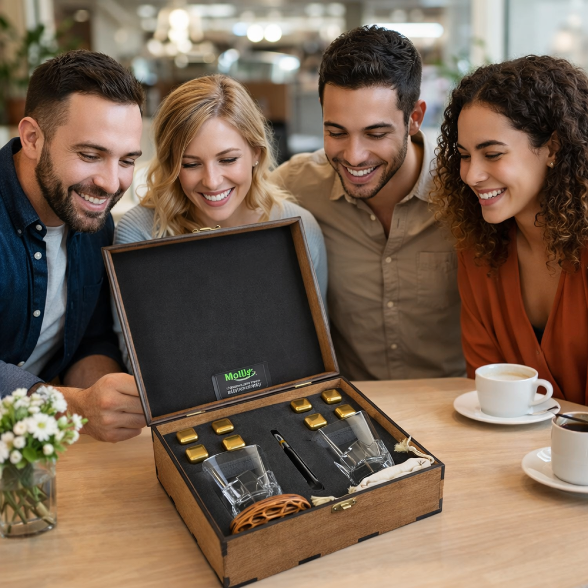 Подарункові набори Moltis Relax Whisky Stones, Saxum 8 шт каменів 