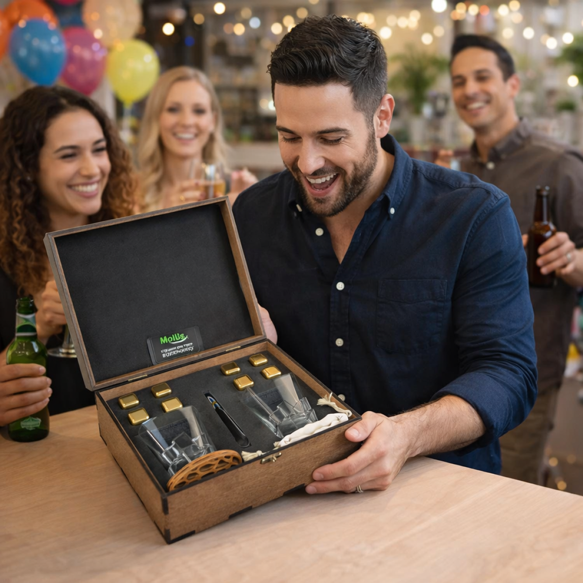 Подарункові набори Moltis Relax Whisky Stones, Saxum 8 шт каменів 