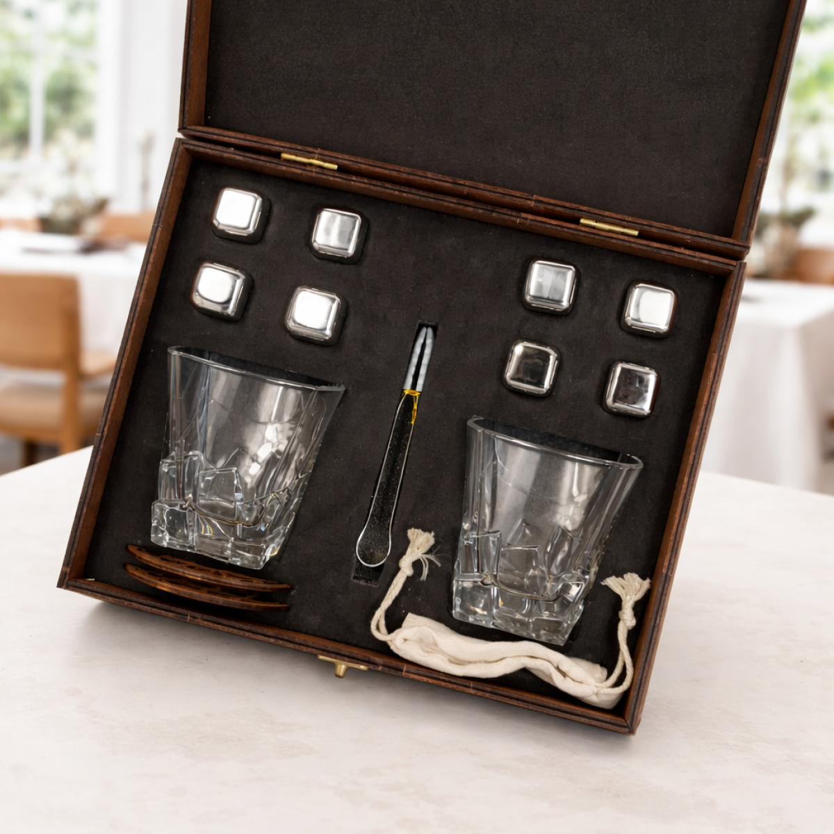 Подарункові набори Moltis Relax Whisky Stones, Saxum 8 шт каменів 