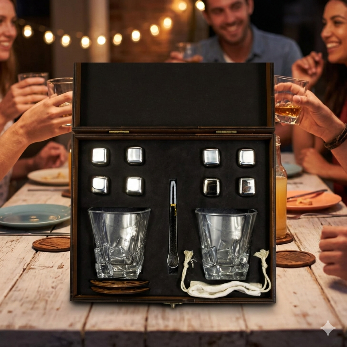 Подарункові набори Moltis Relax Whisky Stones, Saxum 8 шт каменів 