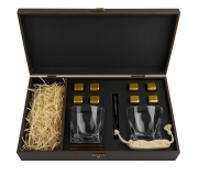 Набори для віскі 2 склянки з секцією для бутилки