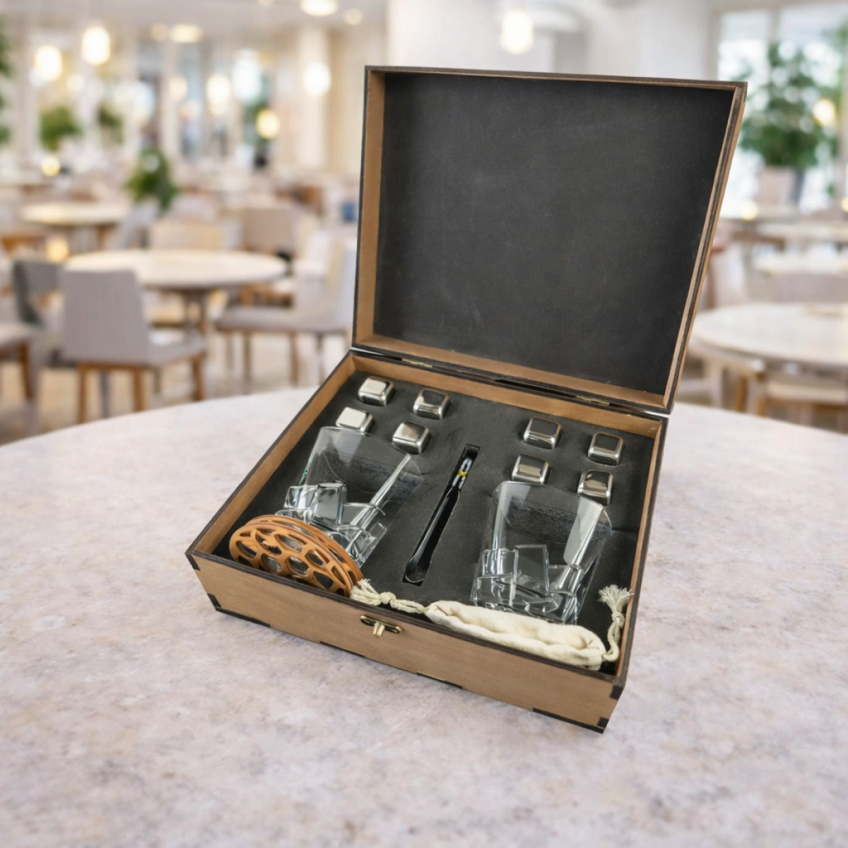 Подарункові набори Moltis Relax Whisky Stones, Saxum 8 шт каменів 